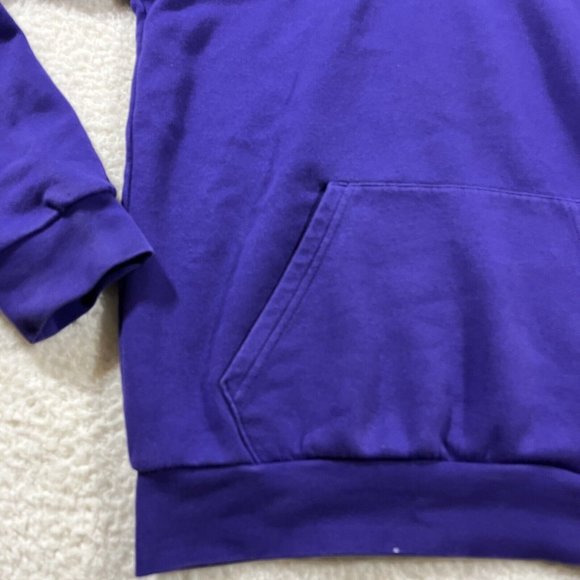 Adidas Hoodie Mens Small Purple Pullover Black Stripe Hooded Activewear - Picture 2 of 9